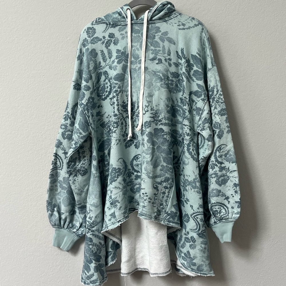 Free People Ice Combo Light Blue Oversized Hoodie